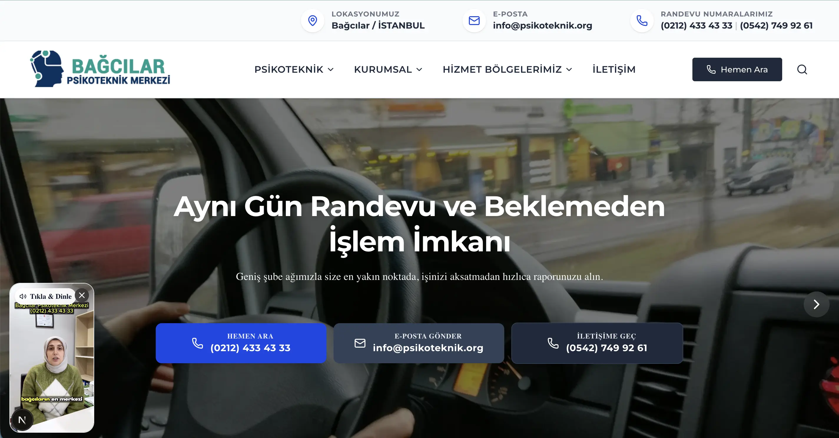 Bağcılar Psikoteknik Merkezi Dijital Pazarlama